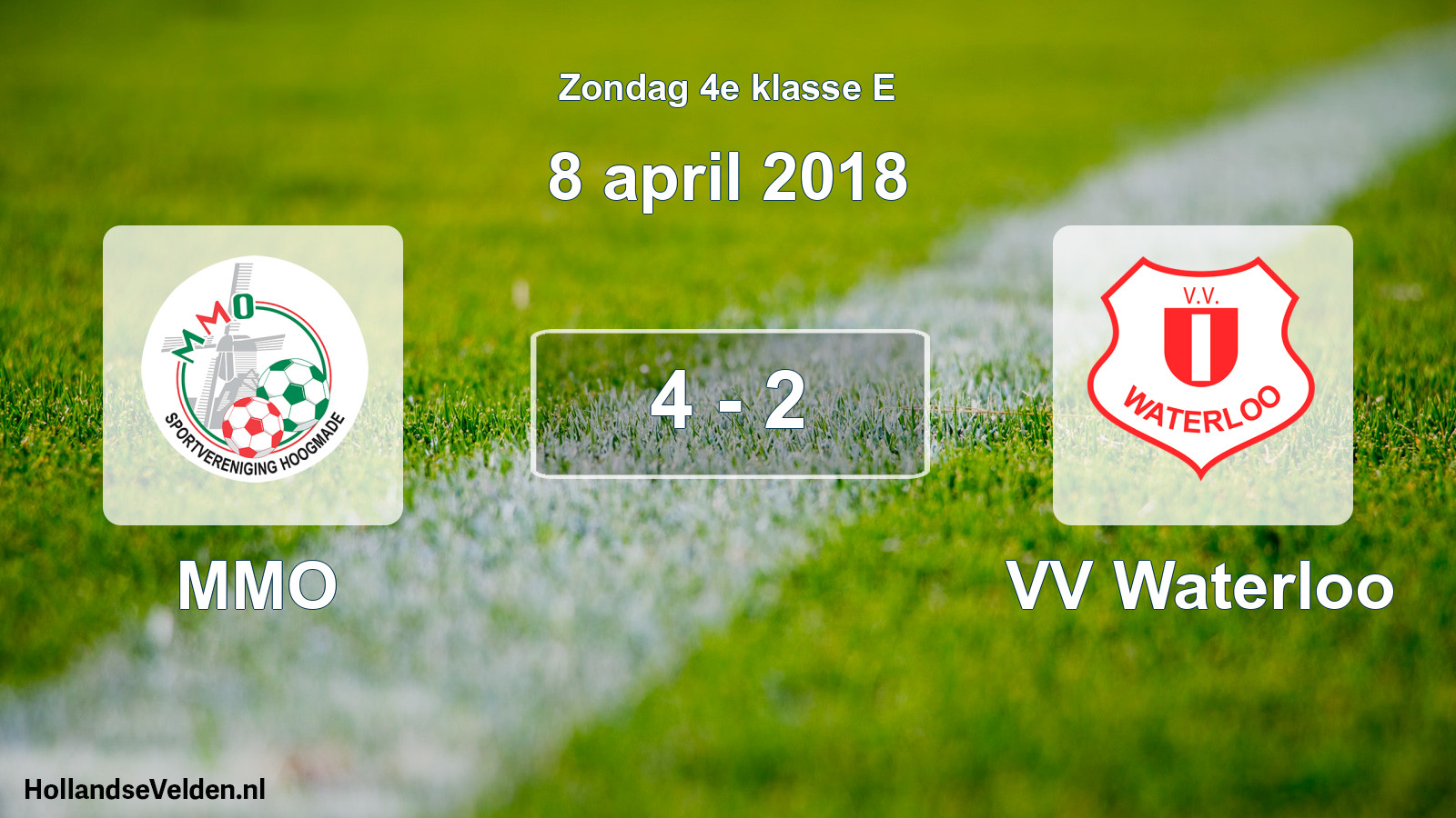 Total number of matches played: MMO - VV Waterloo 4 - 2 (8 April 2018)