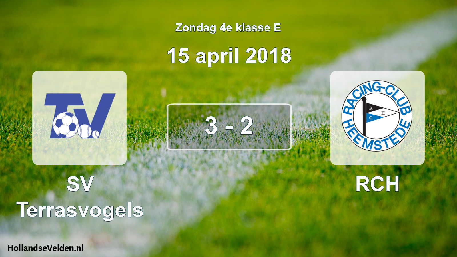 Total number of matches played: SV Terrasvogels - RCH 3 - 2 (15 April 2018)