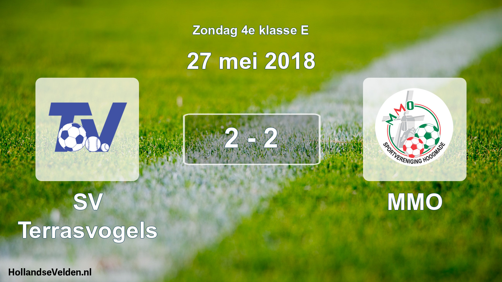 Total number of matches played: SV Terrasvogels - MMO 2 - 2 (27 May 2018)