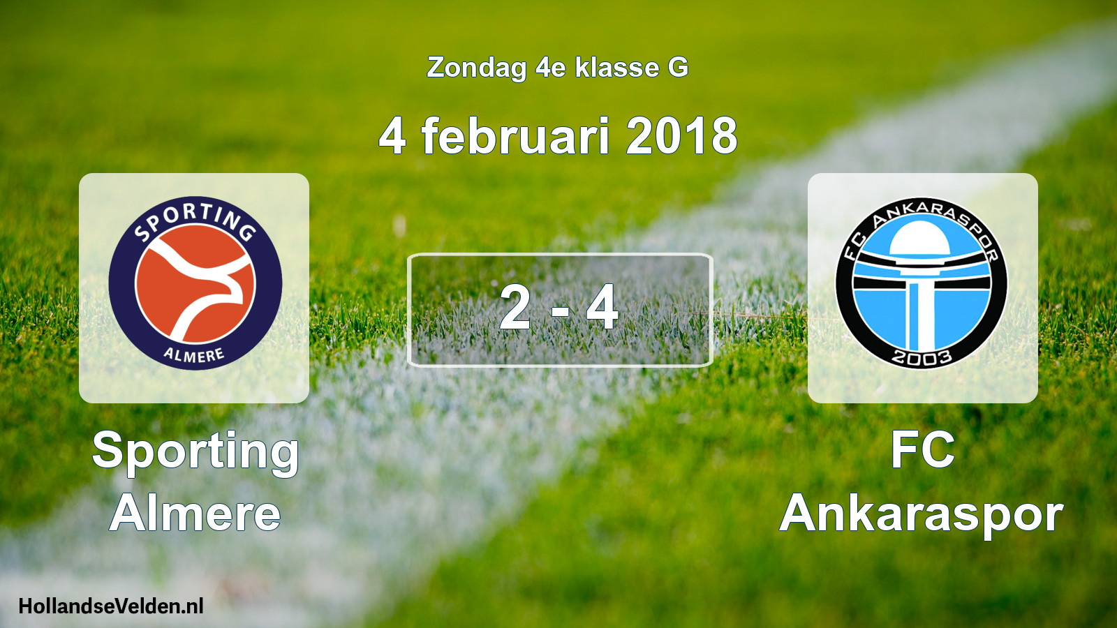 Total number of matches played: Sporting Almere - FC Ankaraspor 2 - 4 (4 February 2018)