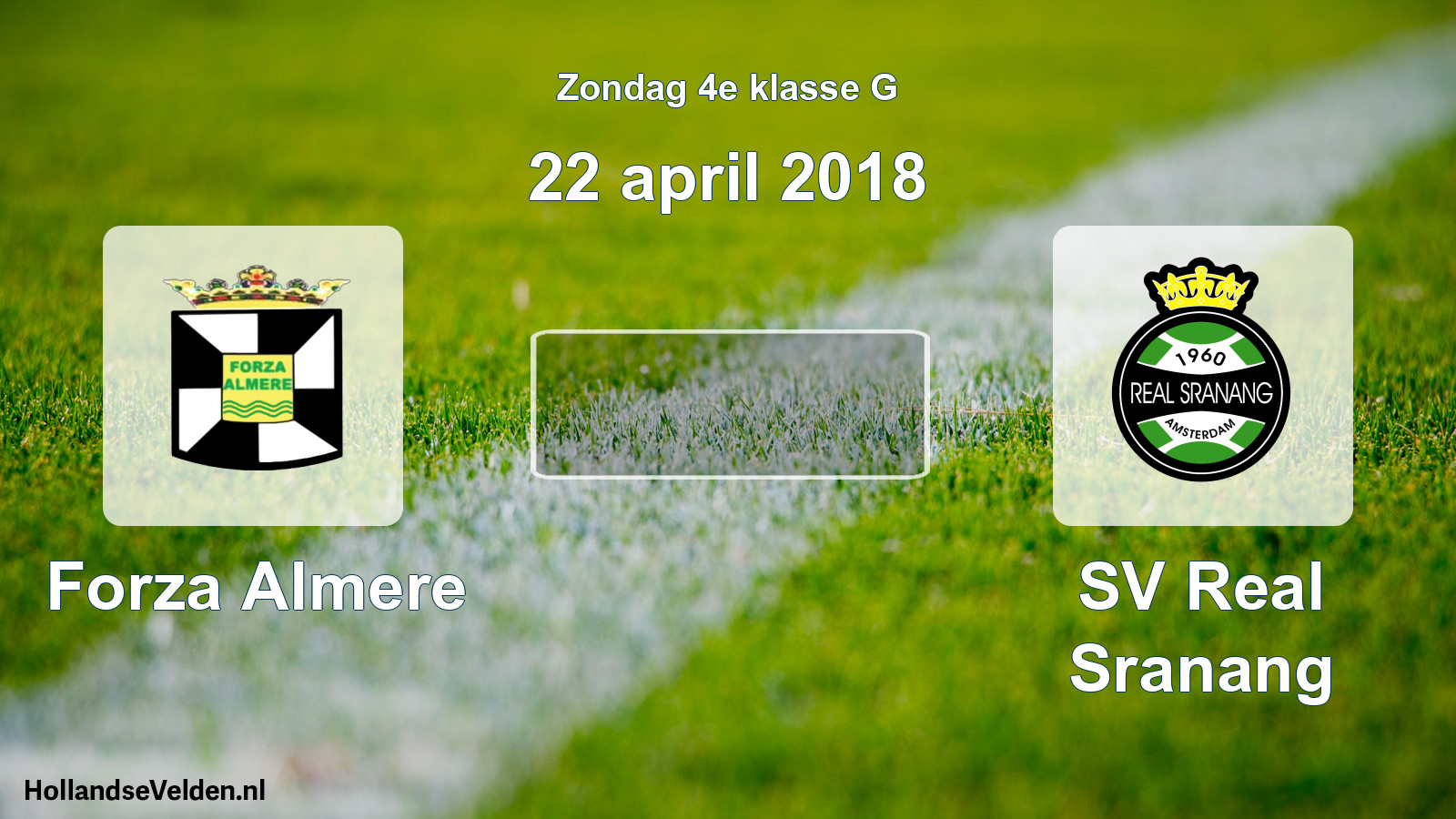 Scheduled Match: Forza Almere - SV Real Sranang (22 April 2018)