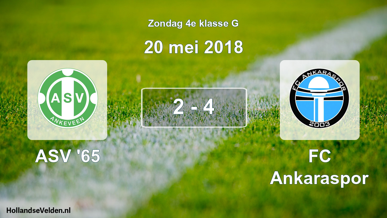 Total number of matches played: ASV '65 - FC Ankaraspor 2 - 4 (20 May 2018)