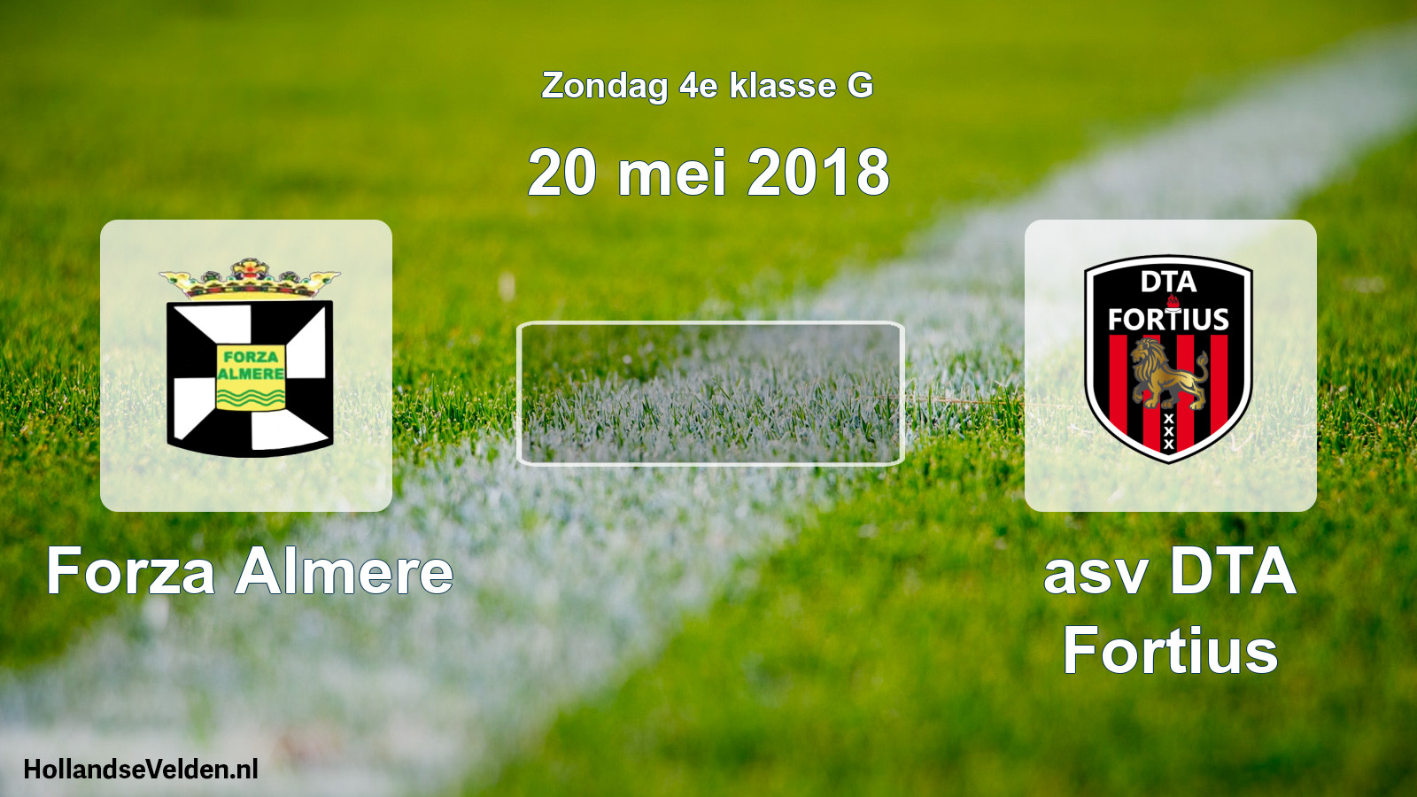 Scheduled Match: Forza Almere - asv DTA Fortius (20 May 2018)