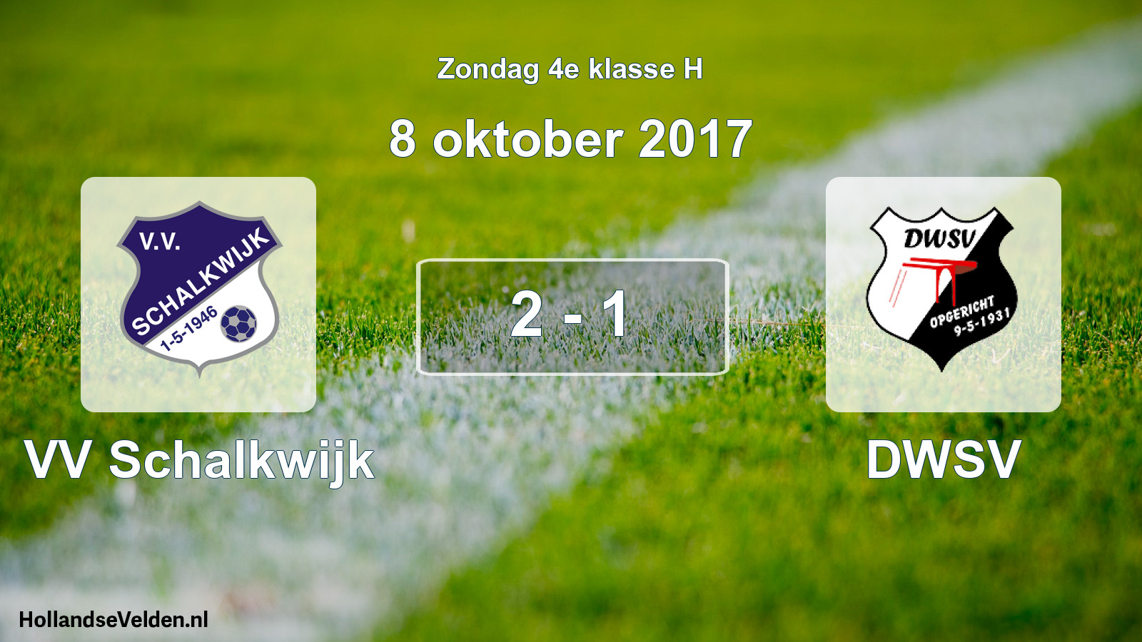 Total number of matches played: VV Schalkwijk - DWSV 2 - 1 (8 October 2017)