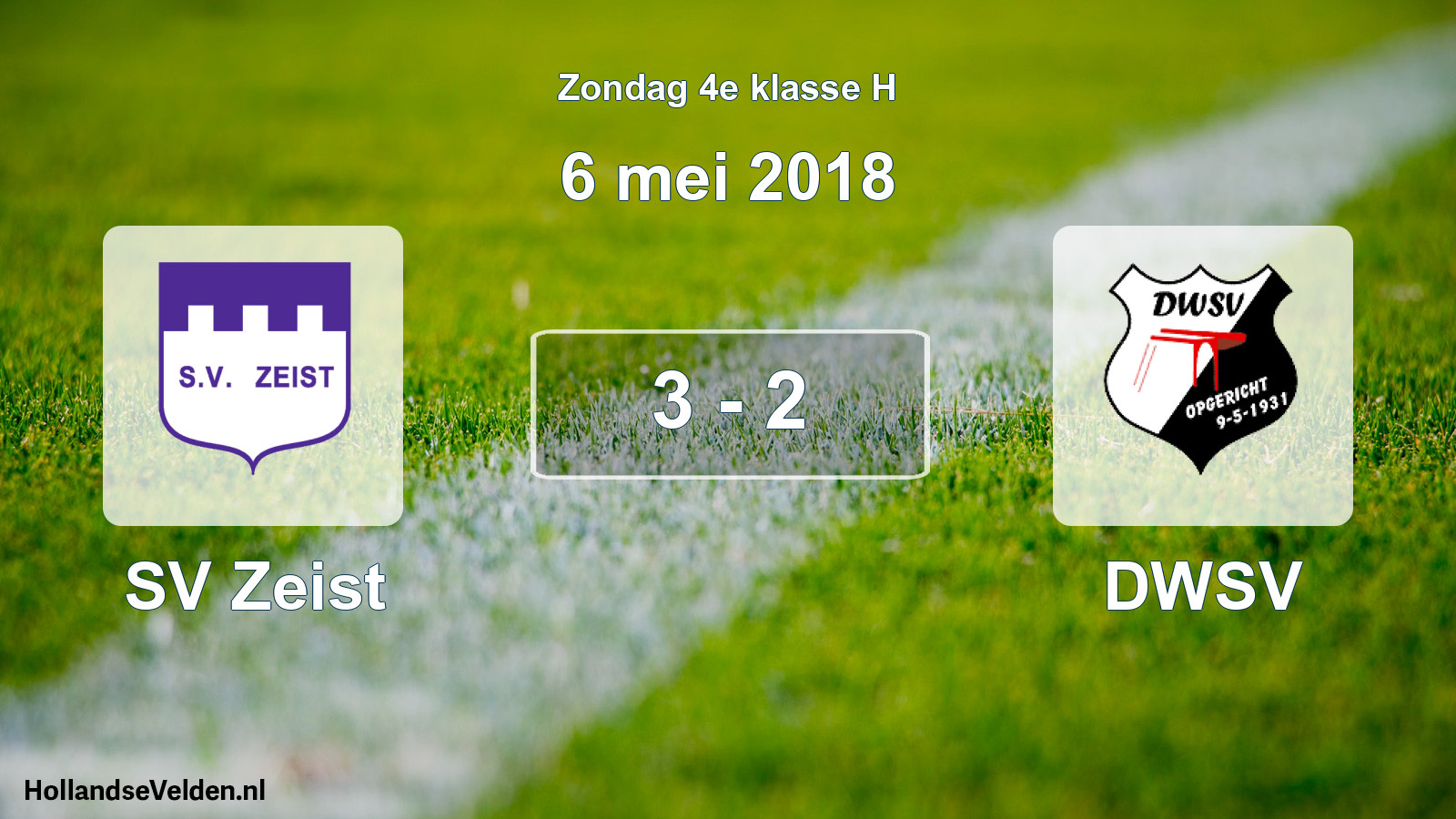 Total number of matches played: SV Zeist - DWSV 3 - 2 (6 May 2018)