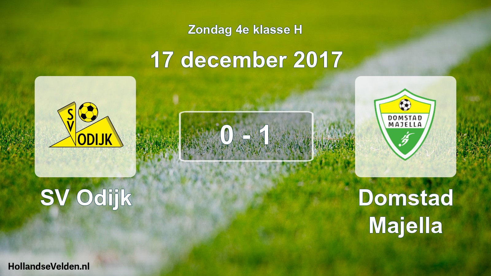 Total number of matches played: SV Odijk - Domstad Majella 0 - 1 (17 December 2017)