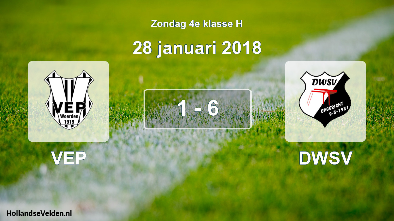Total number of matches played: VEP - DWSV 1 - 6 (28 January 2018)