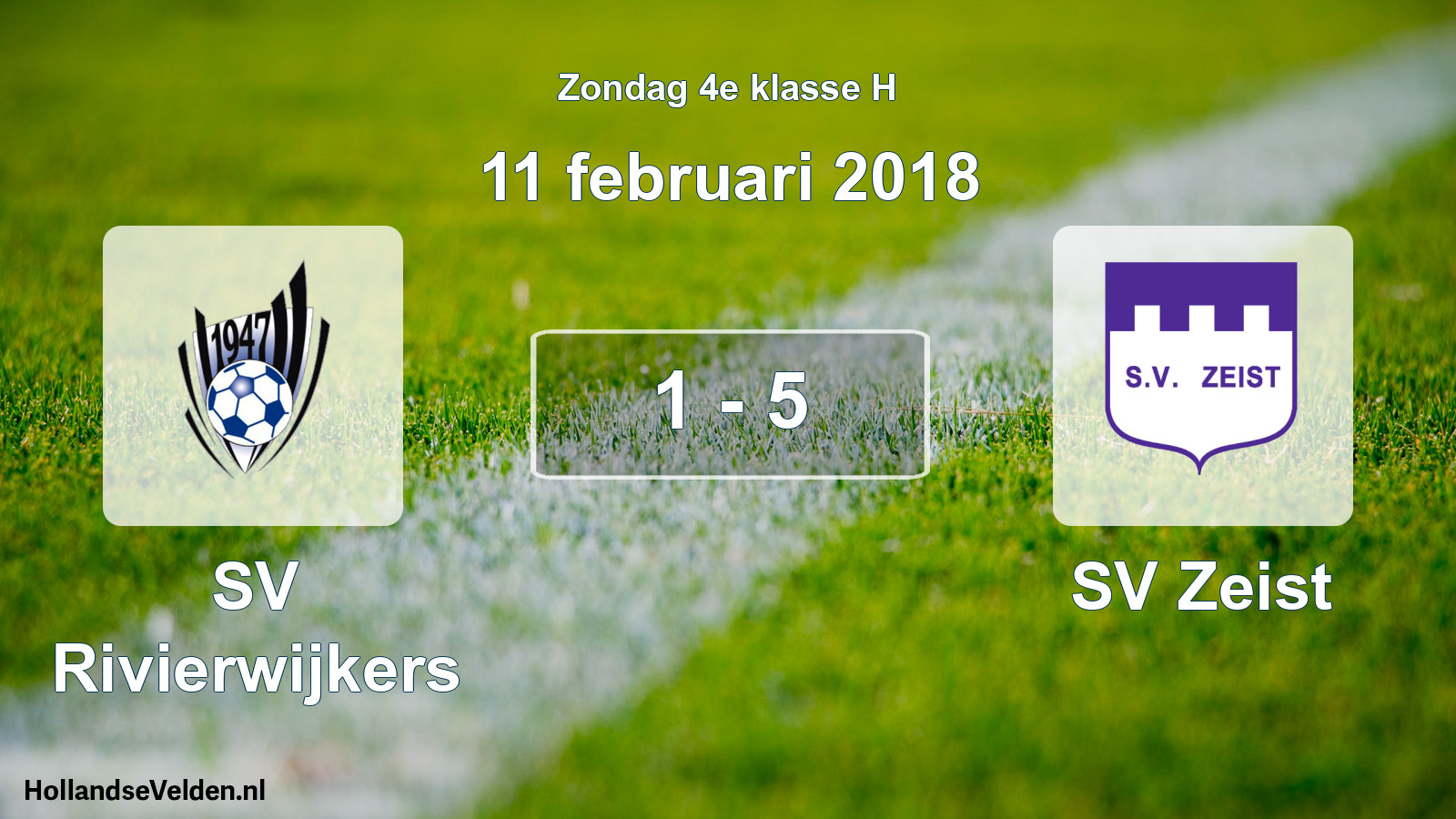 Total number of matches played: SV Rivierwijkers - SV Zeist 1 - 5 (11 February 2018)