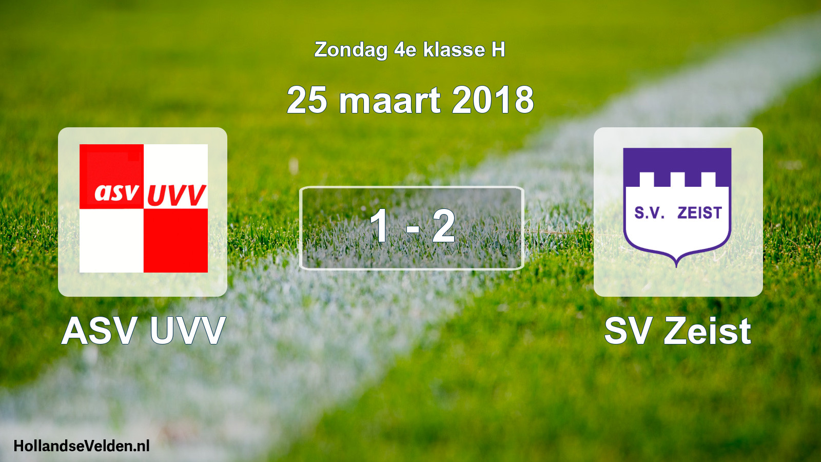 Total number of matches played: ASV UVV - SV Zeist 1 - 2 (25 March 2018)
