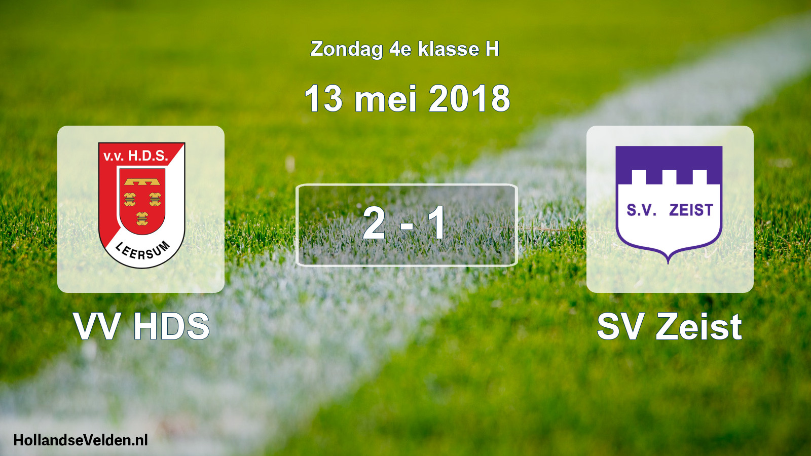 Total number of matches played: VV HDS - SV Zeist 2 - 1 (13 May 2018)