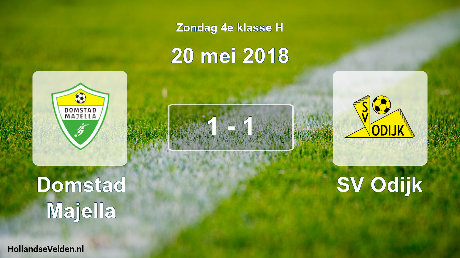 Total number of matches played: Domstad Majella - SV Odijk 1 - 1 (20 May 2018)