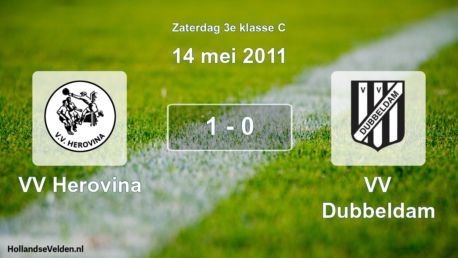 Total number of matches played: VV Herovina - VV Dubbeldam 1 - 0 (14 May 2011)