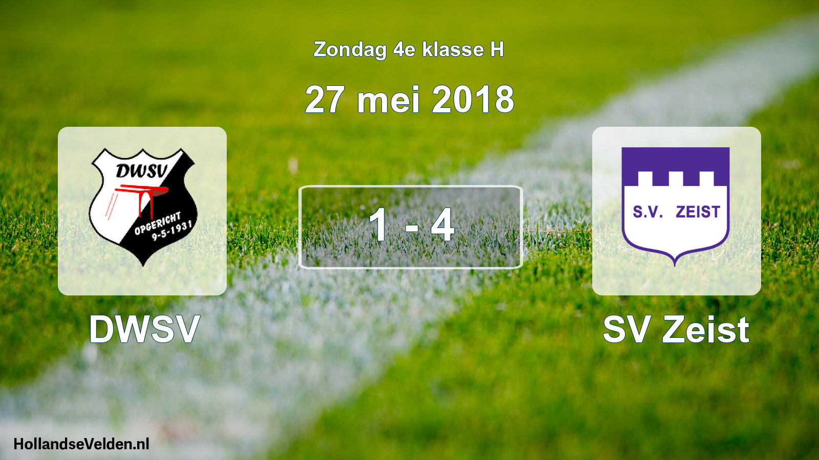Total number of matches played: DWSV - SV Zeist 1 - 4 (27 May 2018)
