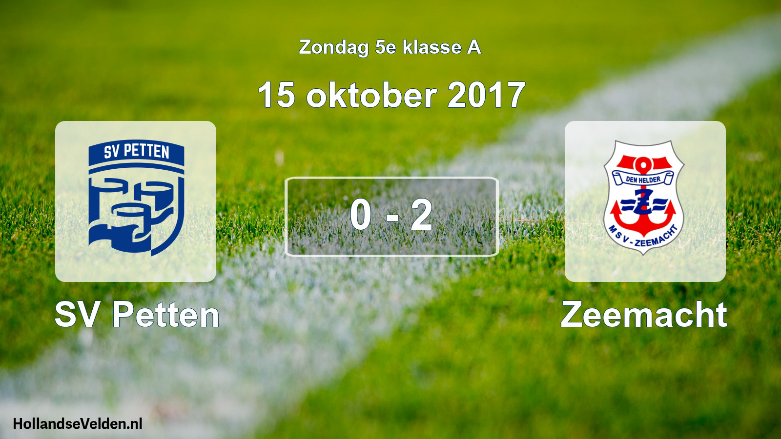 Total number of matches played: SV Petten - Zeemacht 0 - 2 (15 October 2017)