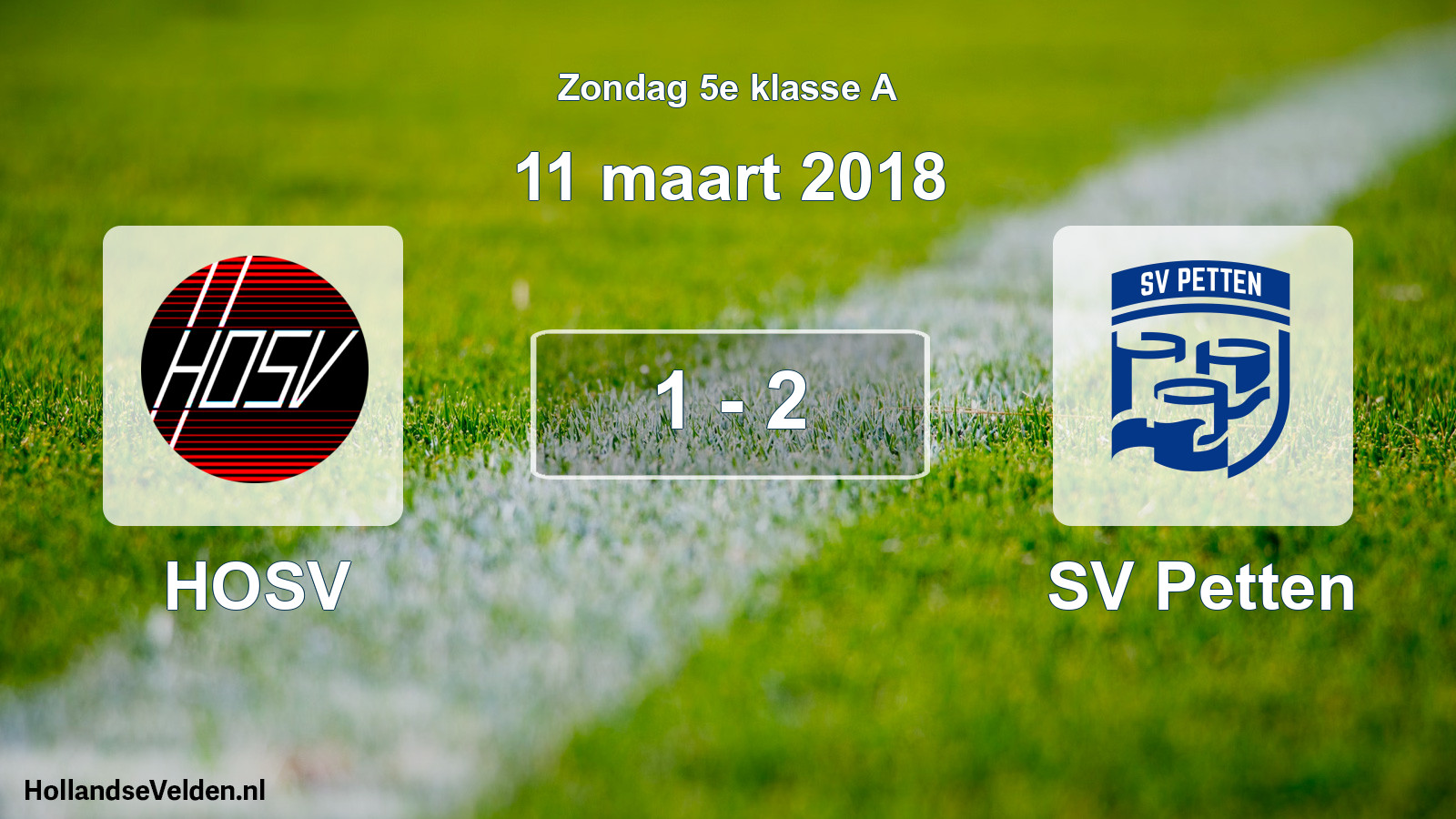 Total number of matches played: HOSV - SV Petten 1 - 2 (11 March 2018)