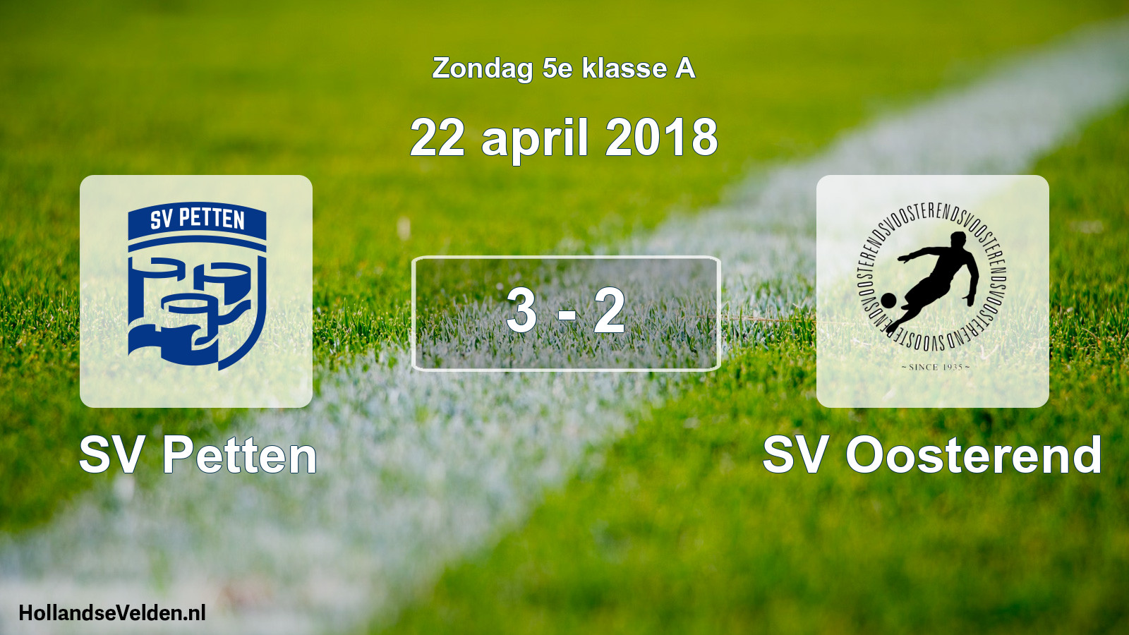 Total number of matches played: SV Petten - SV Oosterend 3 - 2 (22 April 2018)