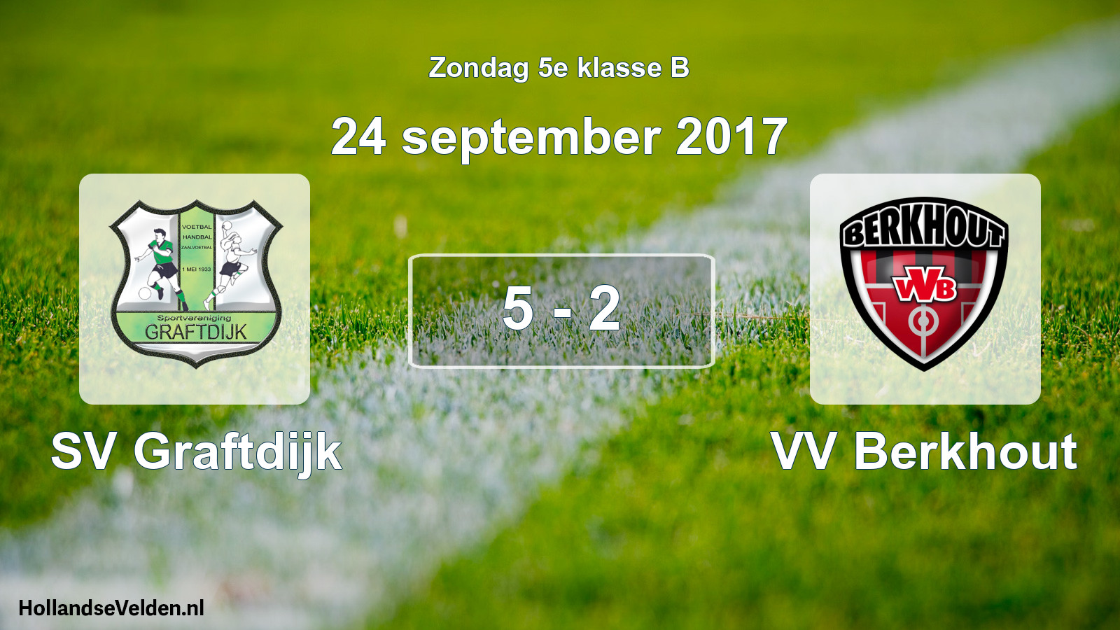 Total number of matches played: SV Graftdijk - VV Berkhout 5 - 2 (24 September 2017)