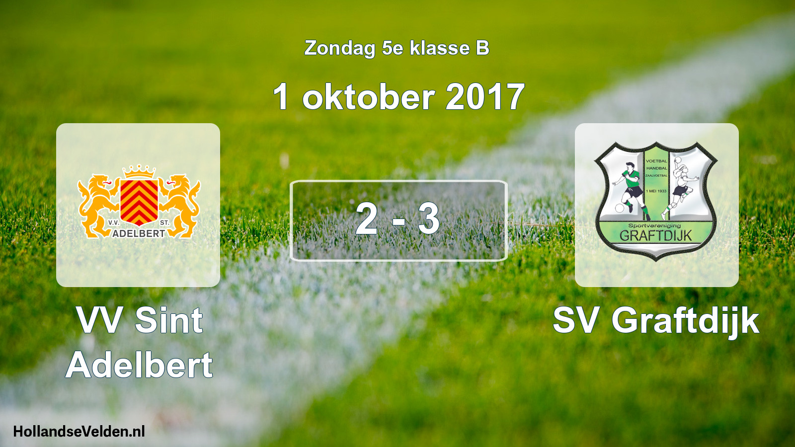 Total number of matches played: VV Sint Adelbert - SV Graftdijk 2 - 3 (1 October 2017)