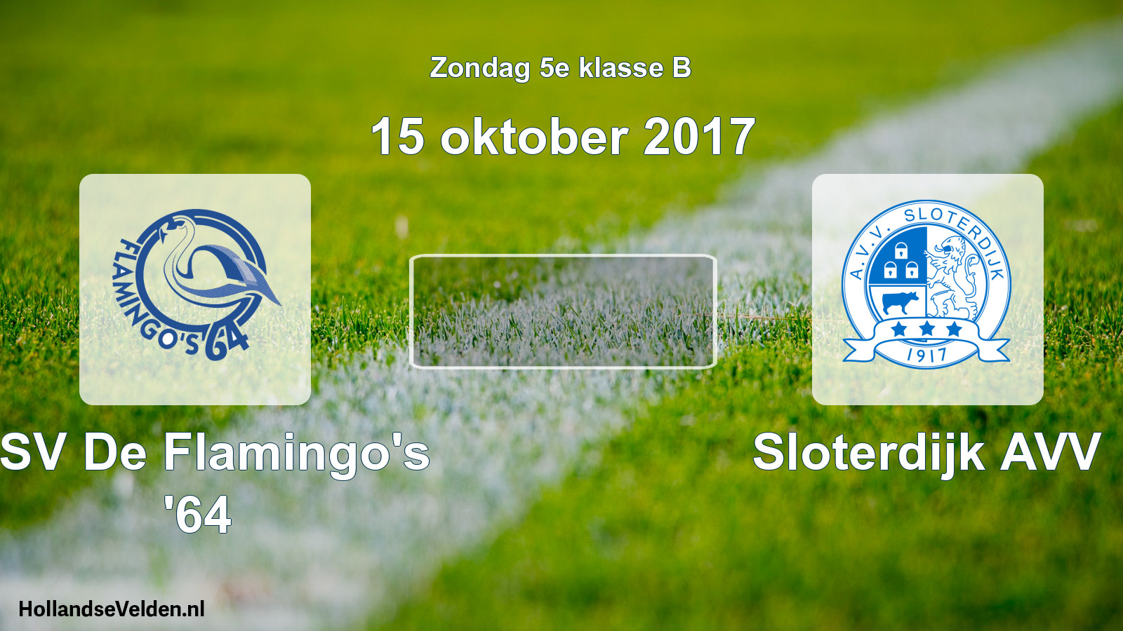 Scheduled Match: ASV De Flamingo's '64 - Sloterdijk AVV (15 October 2017)
