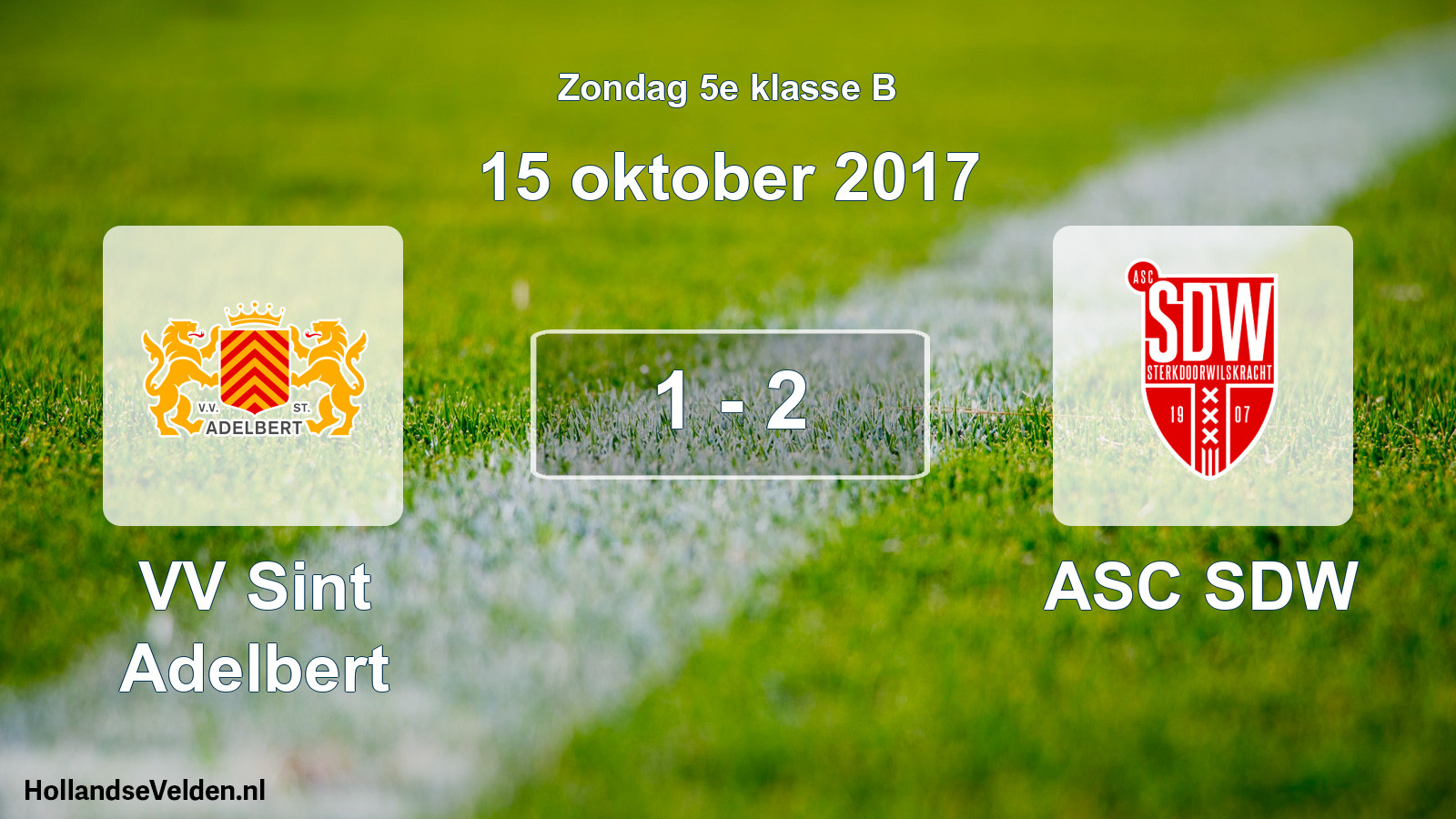 Total number of matches played: VV Sint Adelbert - ASC SDW 1 - 2 (15 October 2017)