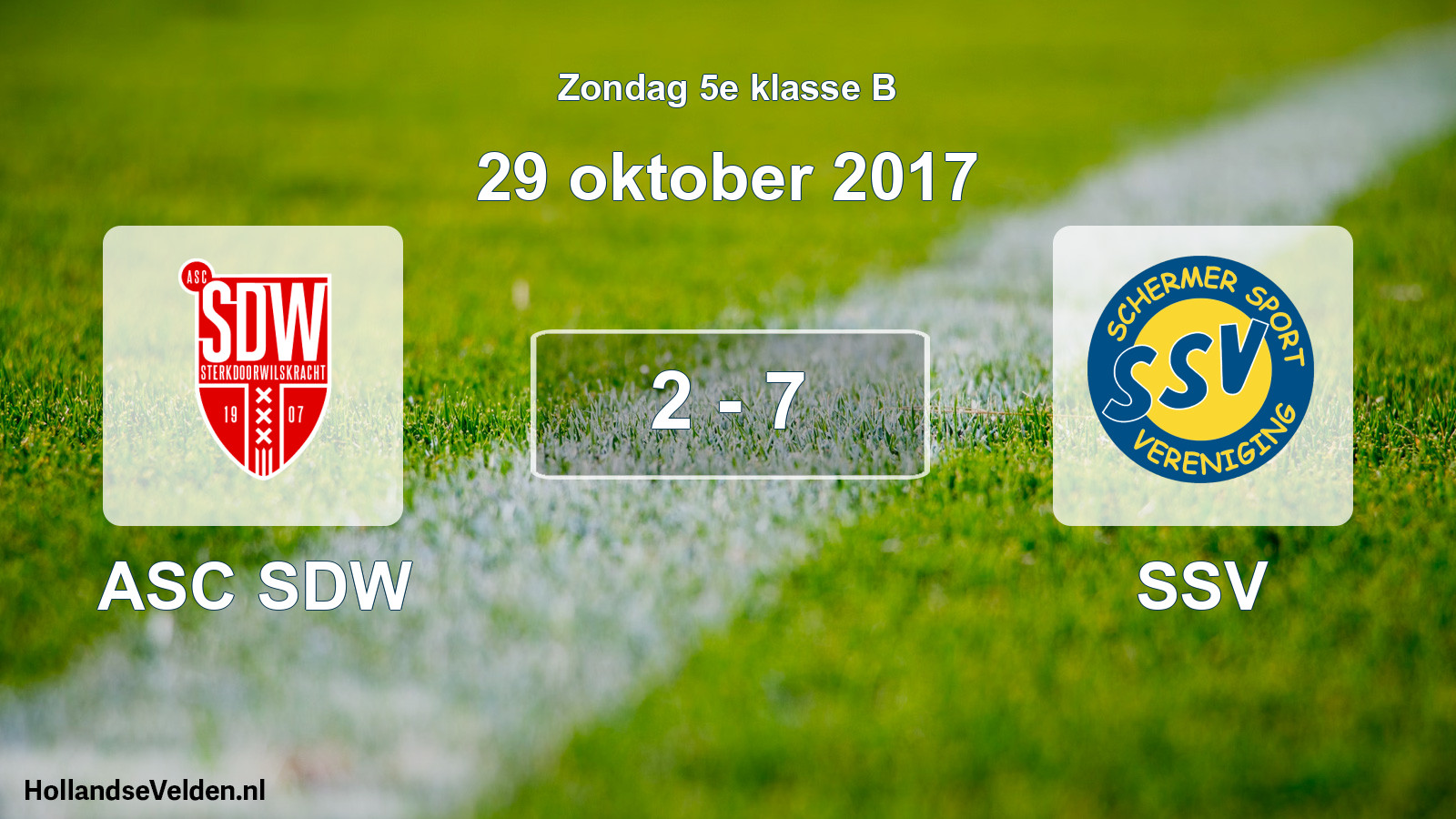 Total number of matches played: ASC SDW - SSV 2 - 7 (29 October 2017)