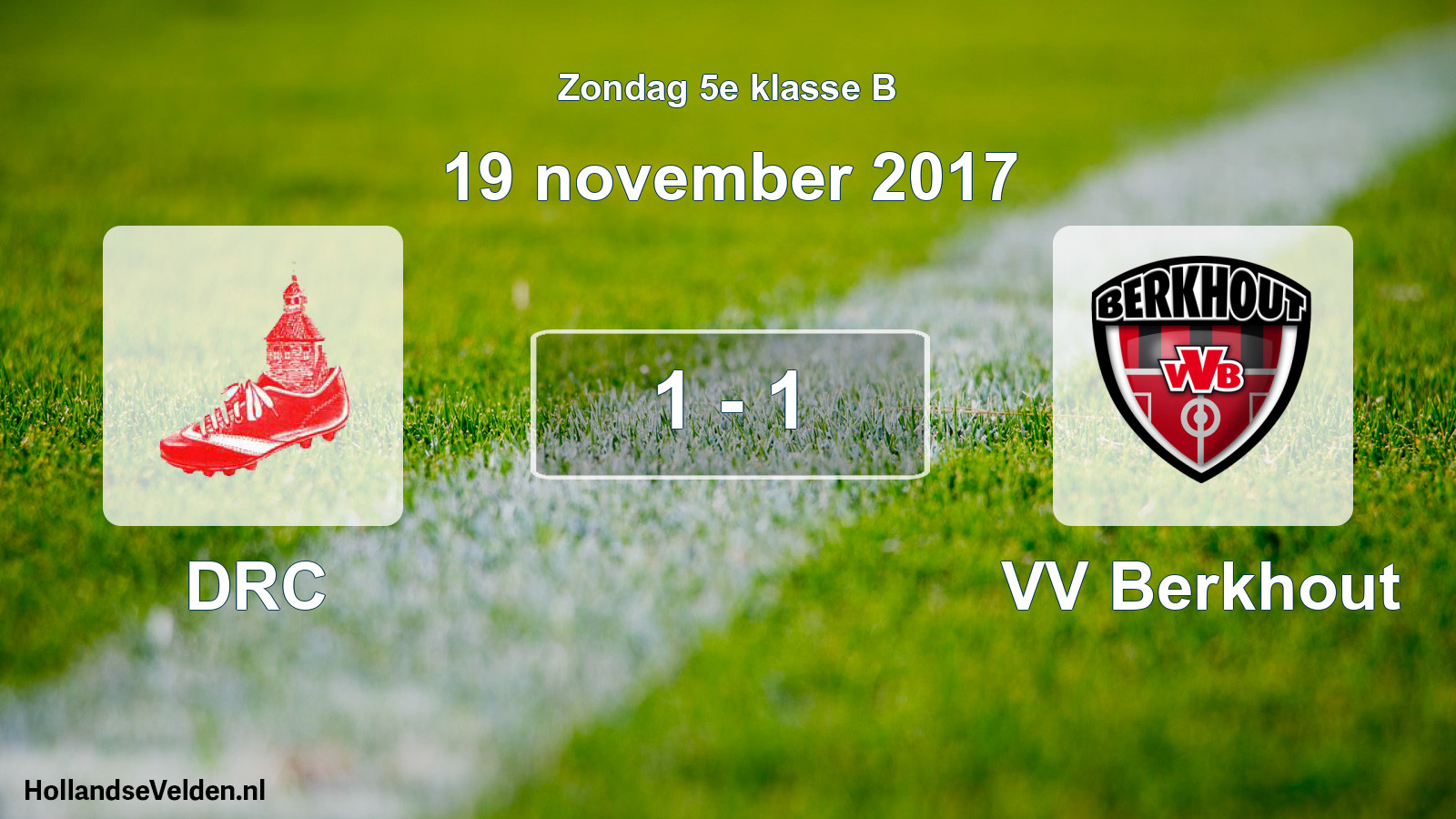 Total number of matches played: DRC - VV Berkhout 1 - 1 (19 November 2017)