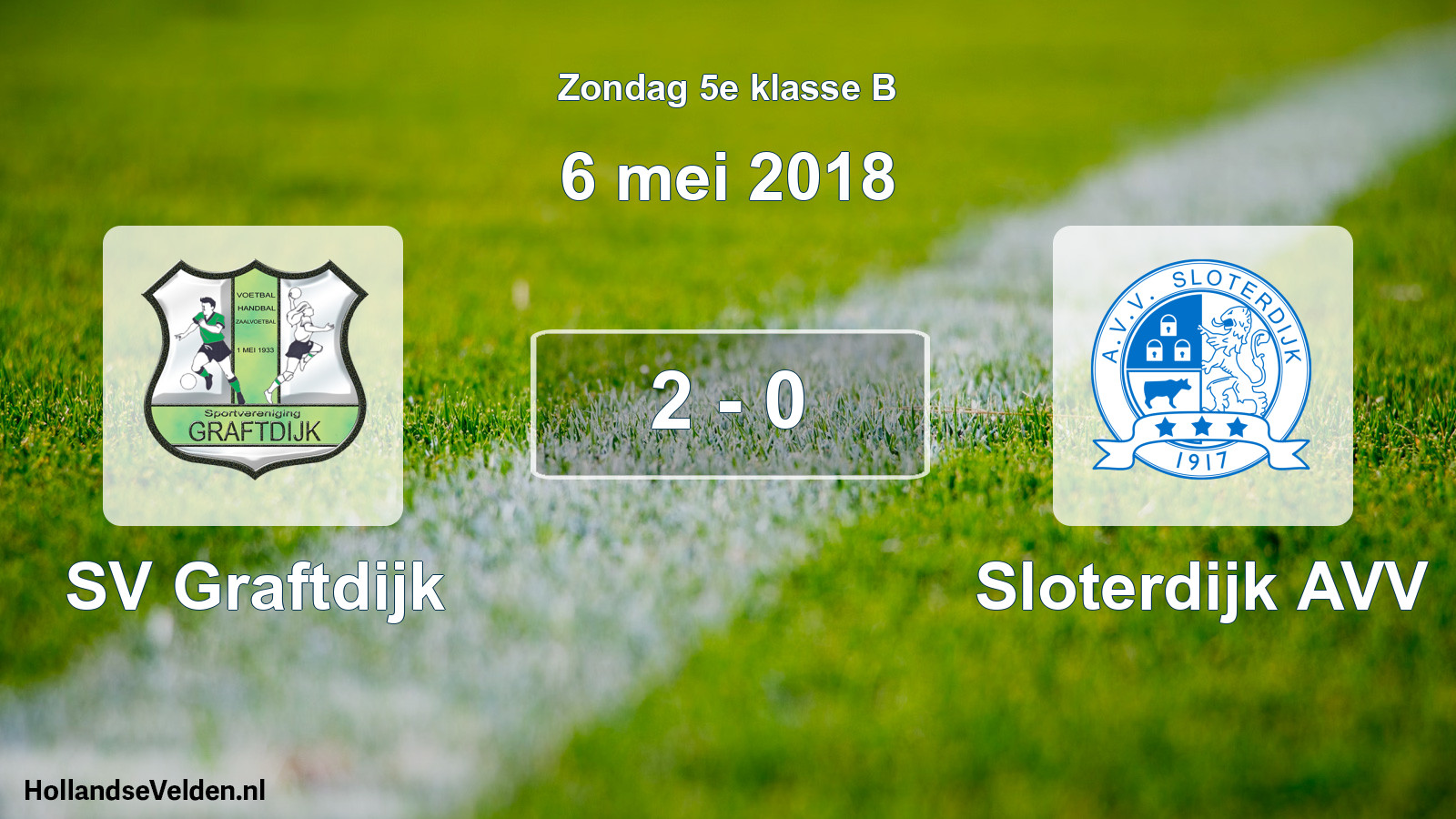 Total number of matches played: SV Graftdijk - Sloterdijk AVV 2 - 0 (6 May 2018)
