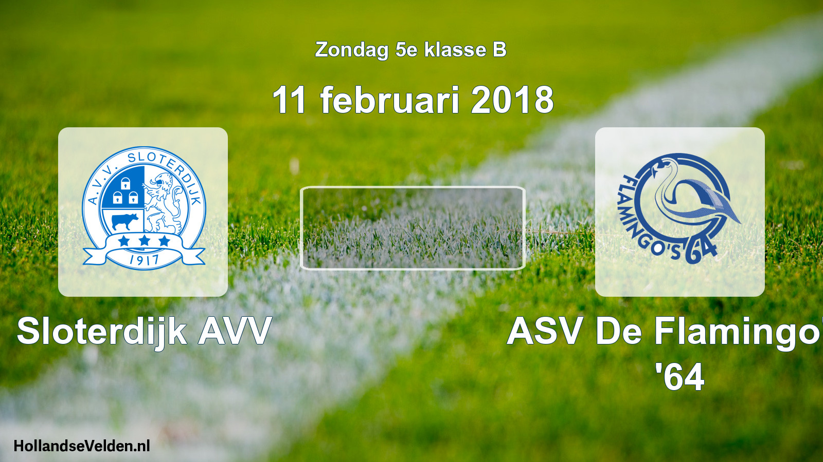 Scheduled Match: Sloterdijk AVV - ASV De Flamingo's '64 (11 February 2018)