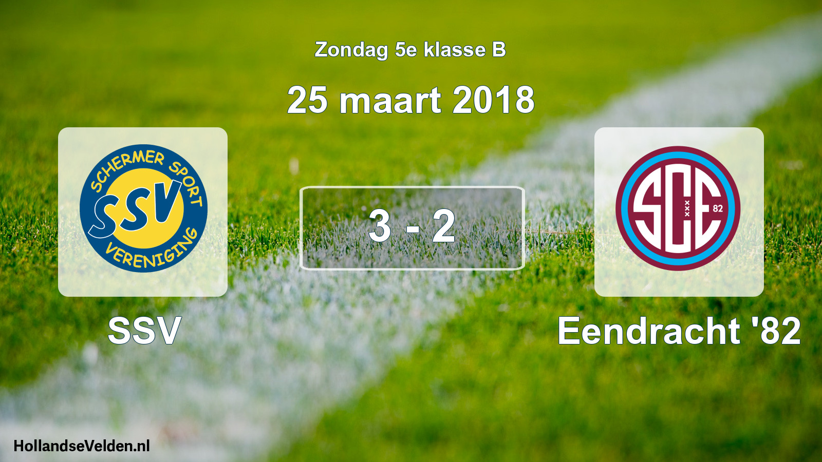 Total number of matches played: SSV - Eendracht '82 3 - 2 (25 March 2018)