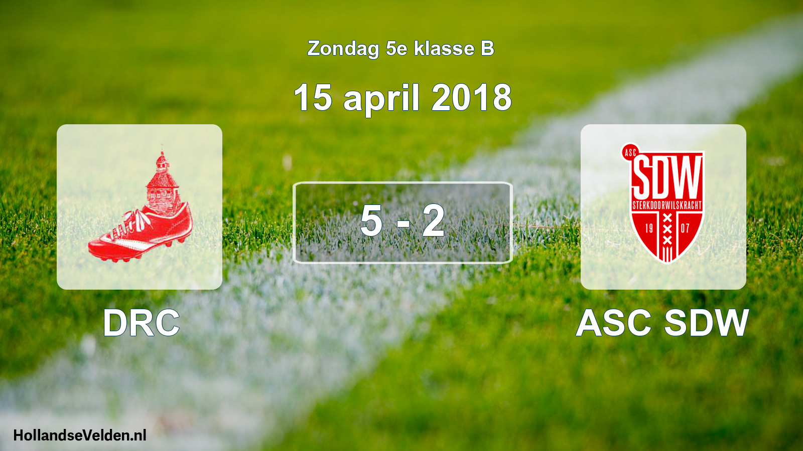 Total number of matches played: DRC - ASC SDW 5 - 2 (15 April 2018)