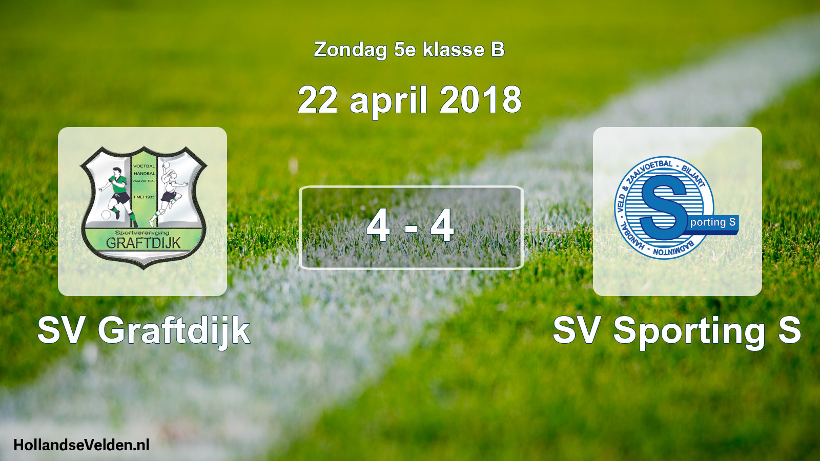 Total number of matches played: SV Graftdijk - SV Sporting S 4 - 4 (22 April 2018)