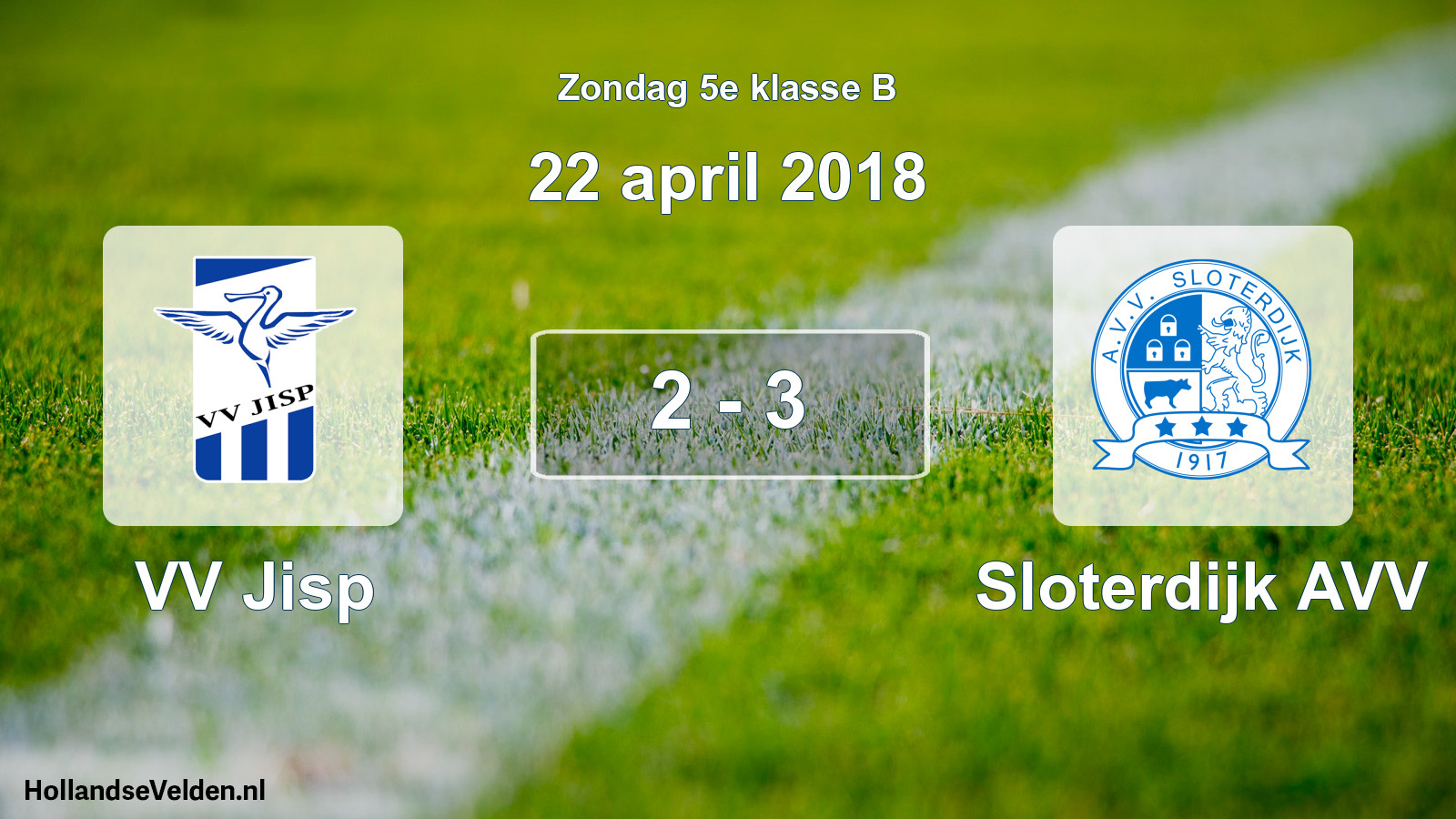 Total number of matches played: VV Jisp - Sloterdijk AVV 2 - 3 (22 April 2018)