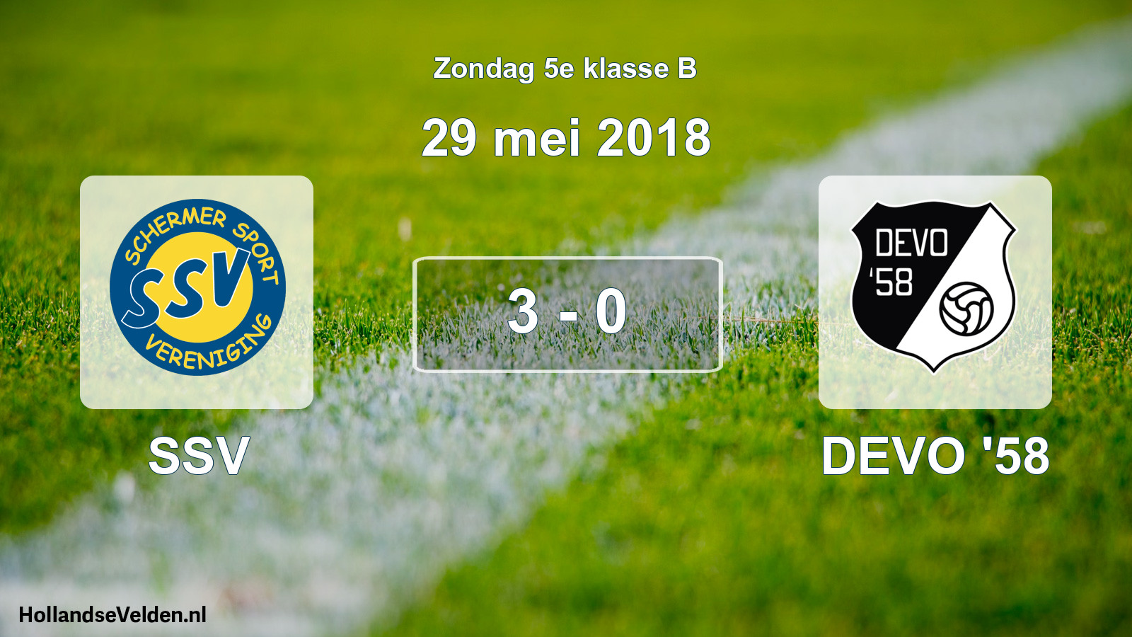 Total number of matches played: SSV - DEVO '58 3 - 0 (29 May 2018)
