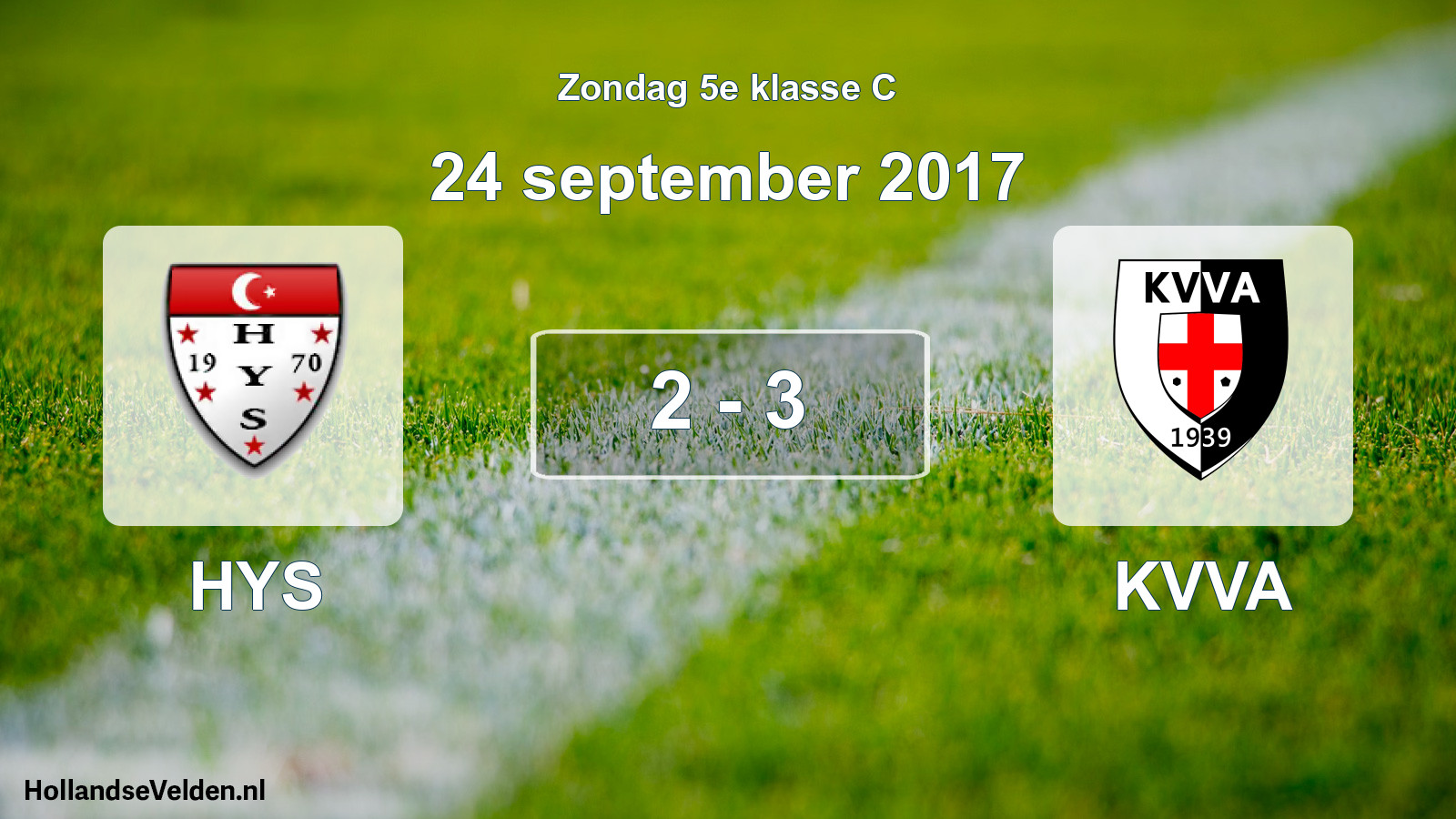 Total number of matches played: HYS - KVVA 2 - 3 (24 September 2017)