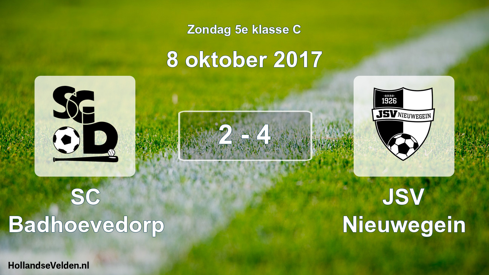 Total number of matches played: SC Badhoevedorp - JSV Nieuwegein 2 - 4 (8 October 2017)