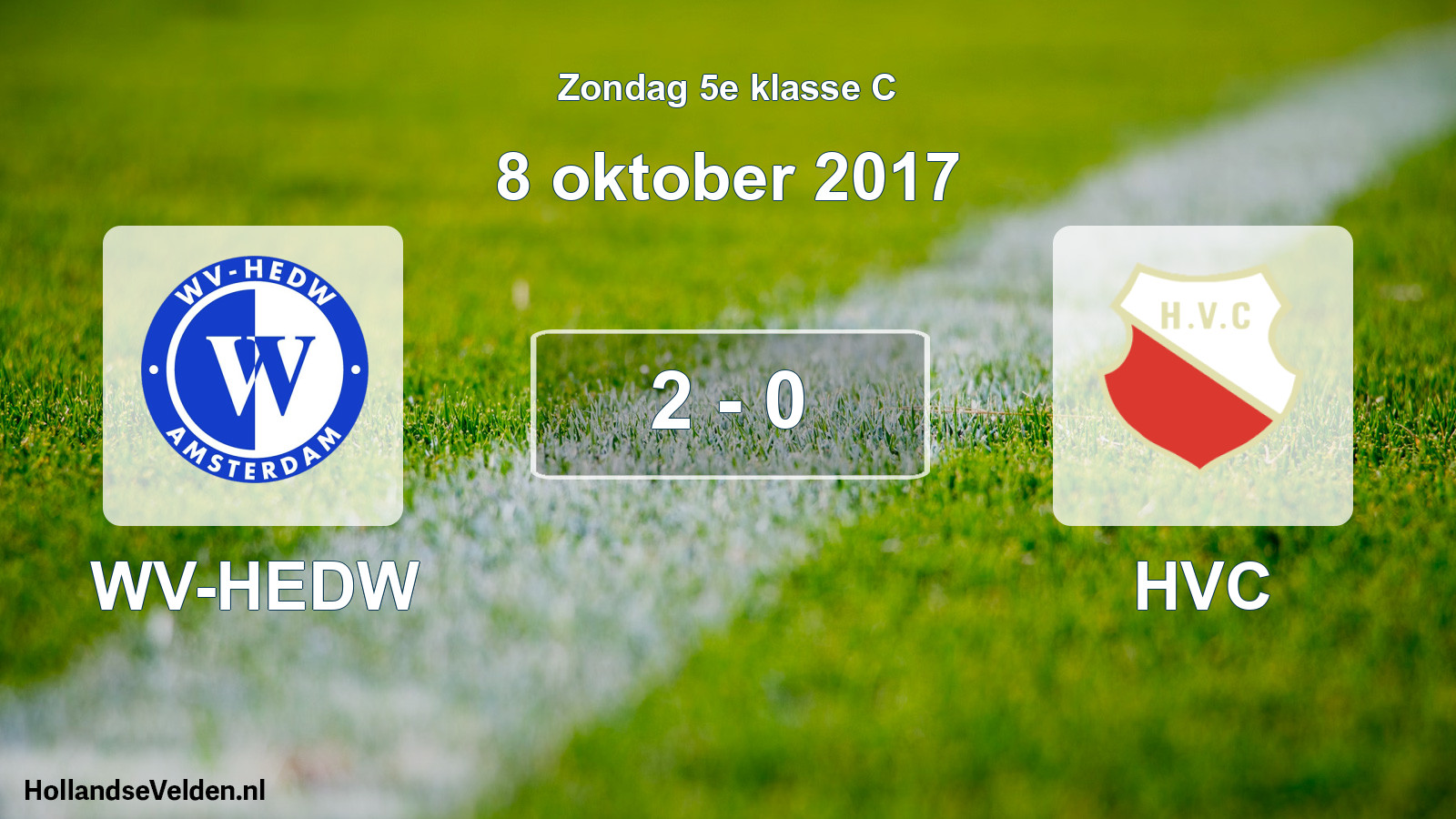 Total number of matches played: WV-HEDW - HVC 2 - 0 (8 October 2017)