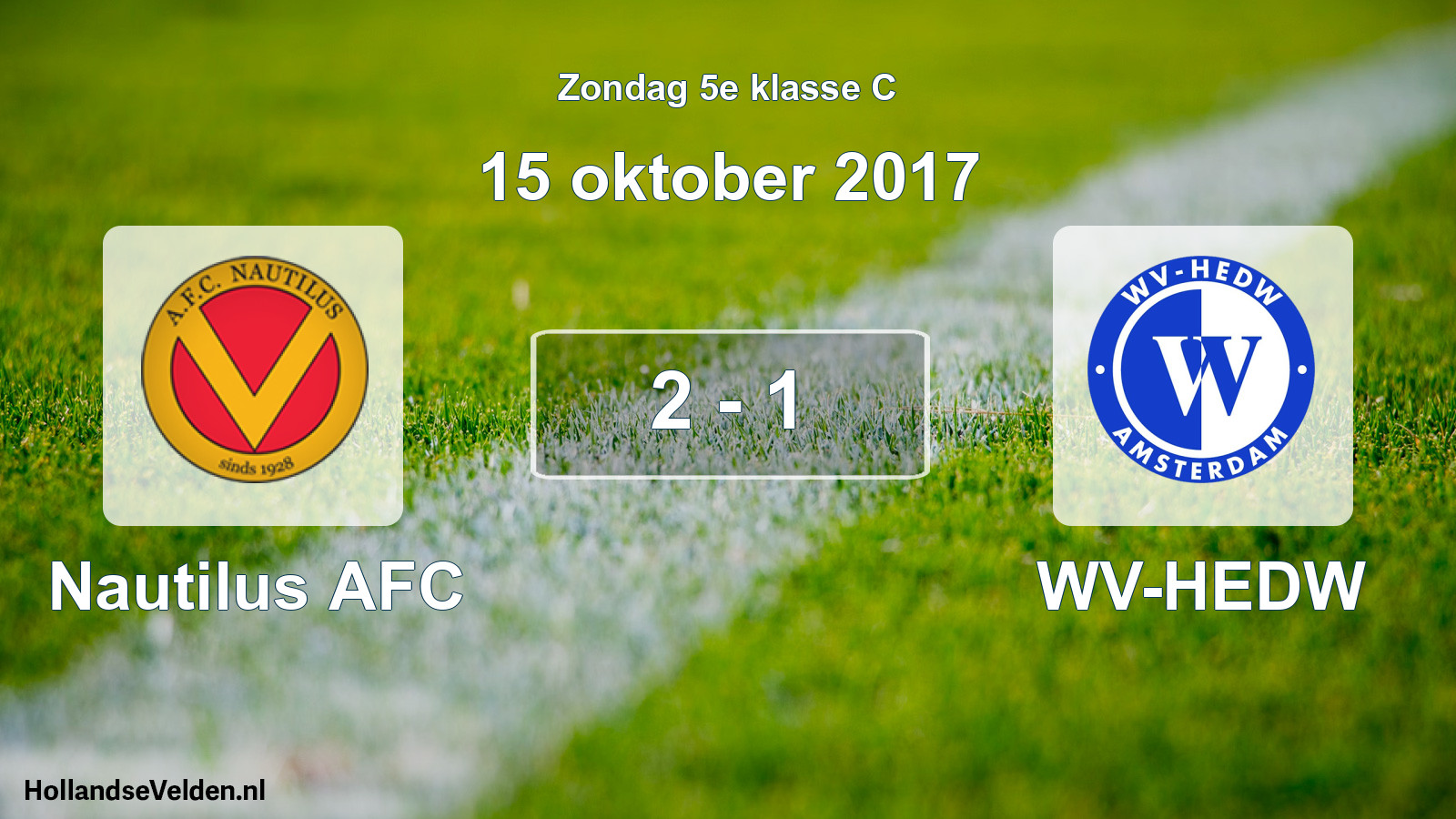 Total number of matches played: Nautilus AFC - WV-HEDW 2 - 1 (15 October 2017)