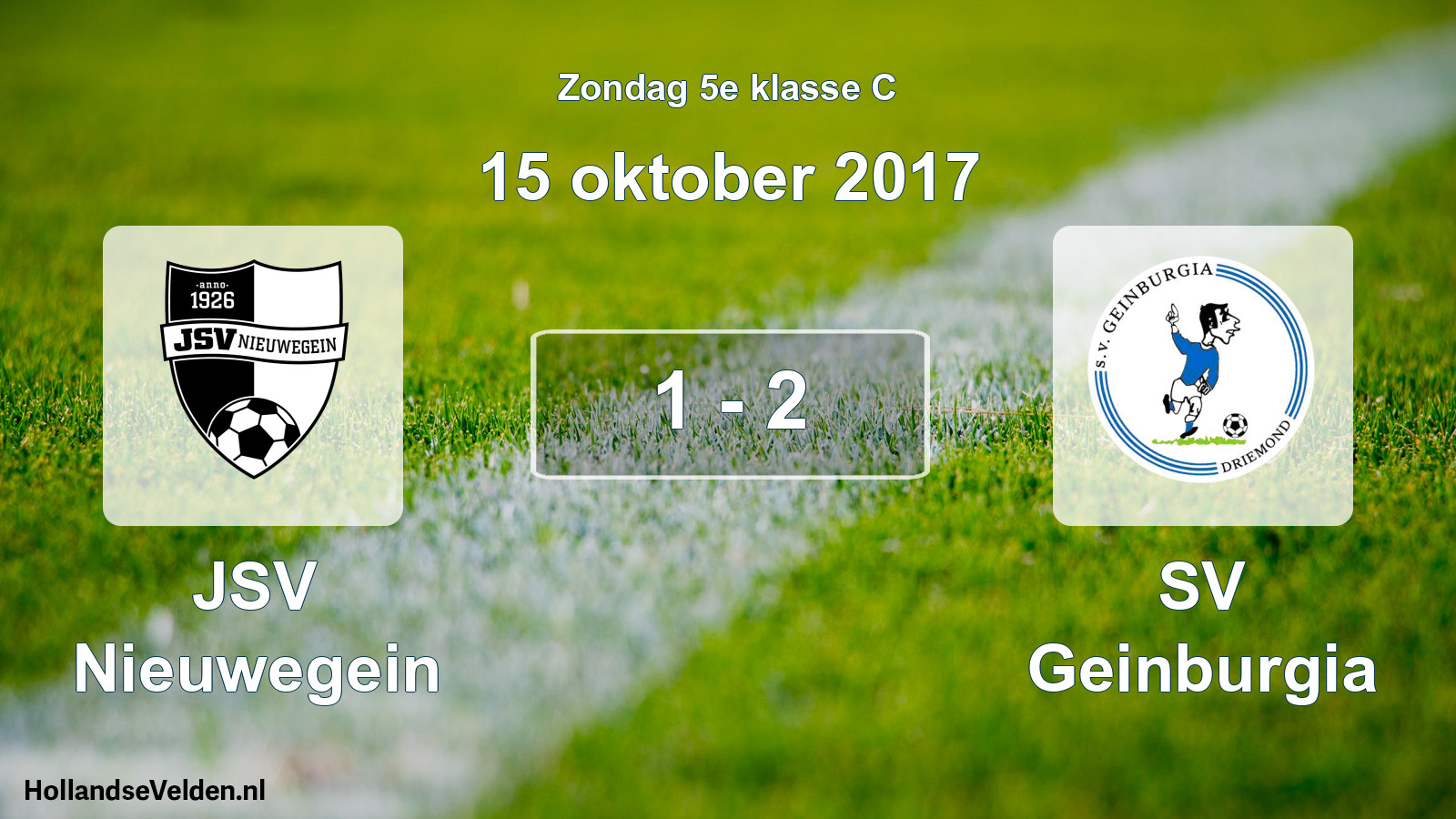 Total number of matches played: JSV Nieuwegein - SV Geinburgia 1 - 2 (15 October 2017)