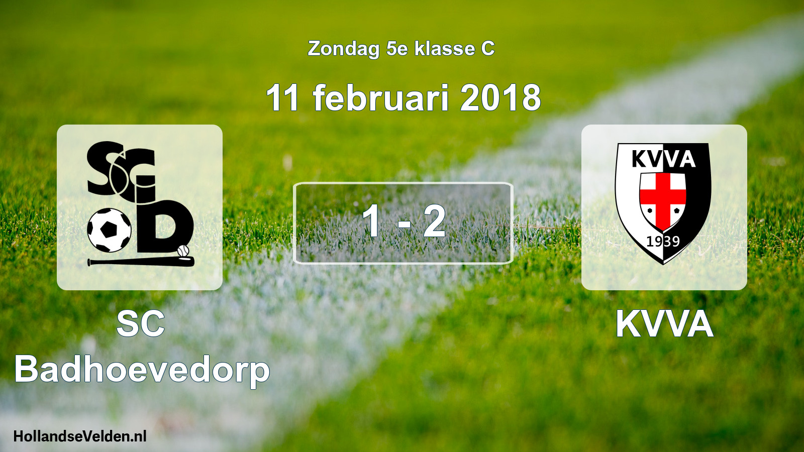 Total number of matches played: SC Badhoevedorp - KVVA 1 - 2 (11 February 2018)