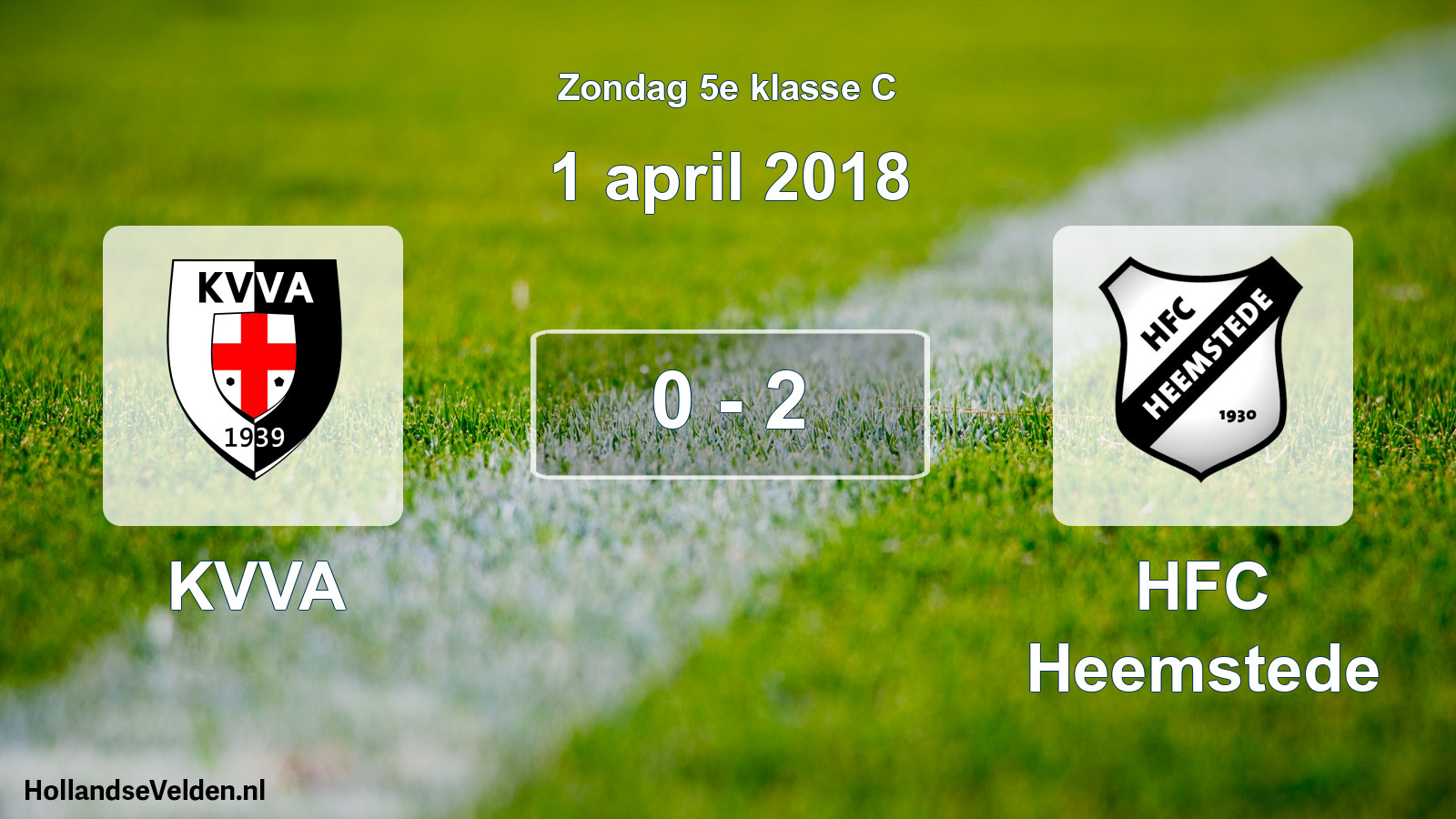 Total number of matches played: KVVA - HFC Heemstede 0 - 2 (1 April 2018)