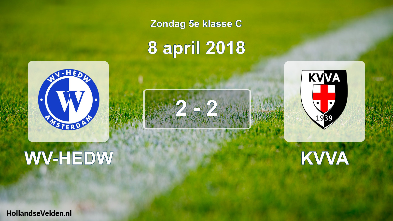 Total number of matches played: WV-HEDW - KVVA 2 - 2 (8 April 2018)