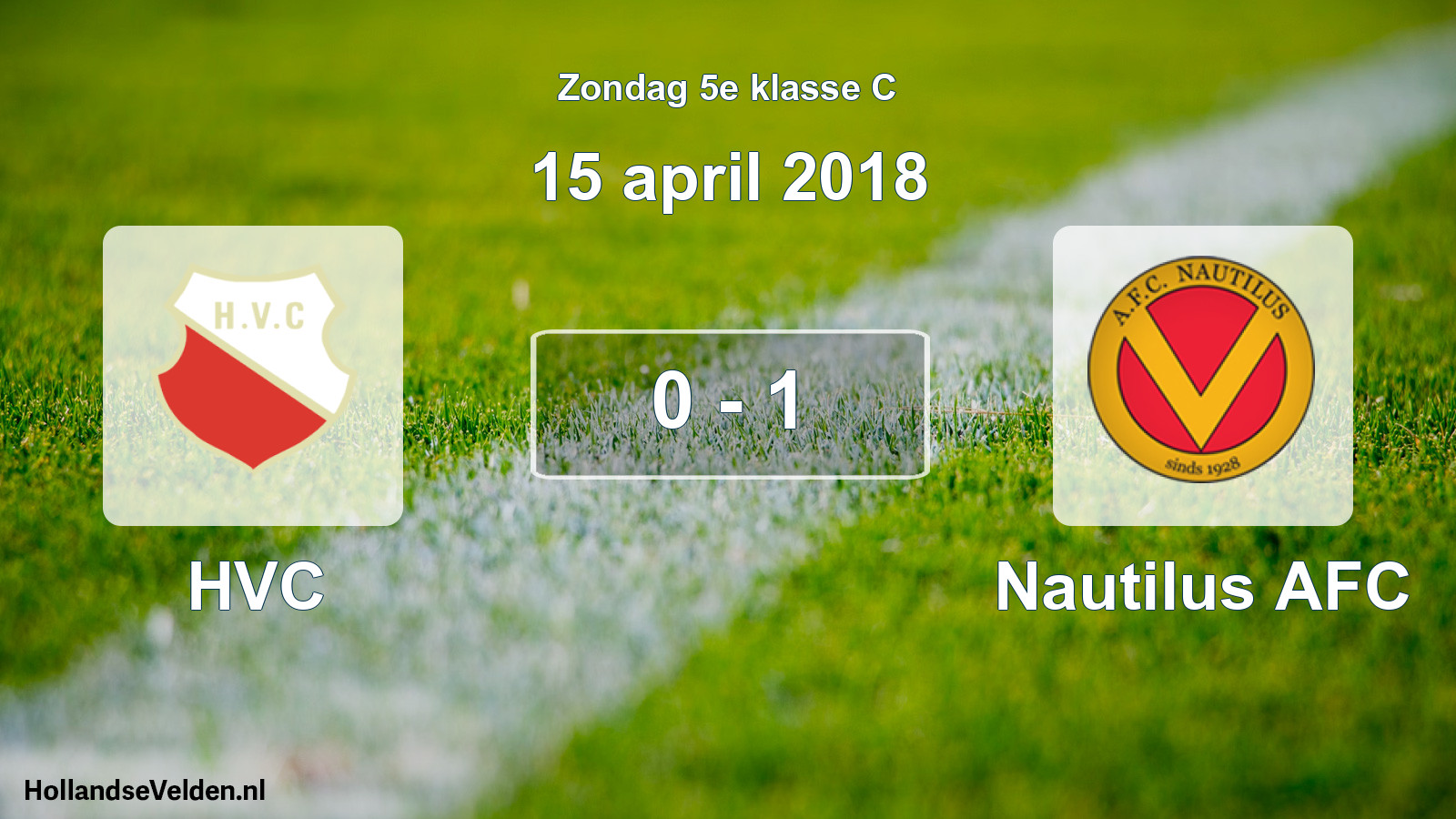 Total number of matches played: HVC - Nautilus AFC 0 - 1 (15 April 2018)