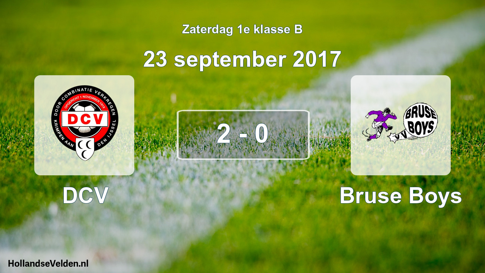 Total number of matches played: DCV - Bruse Boys 2 - 0 (23 September 2017)