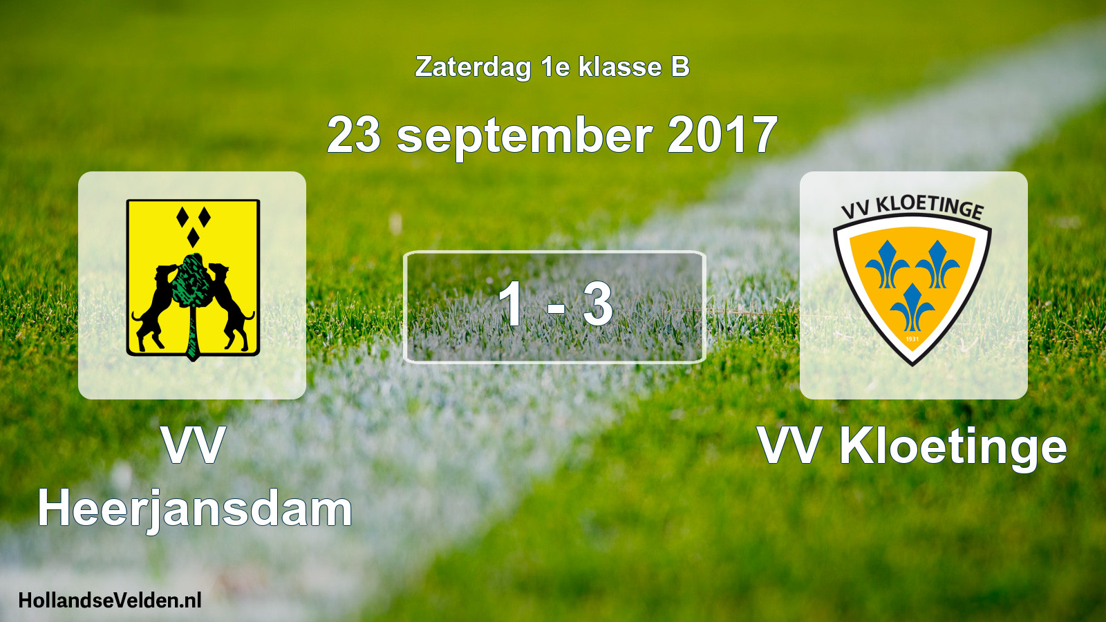 Total number of matches played: VV Heerjansdam - VV Kloetinge 1 - 3 (23 September 2017)