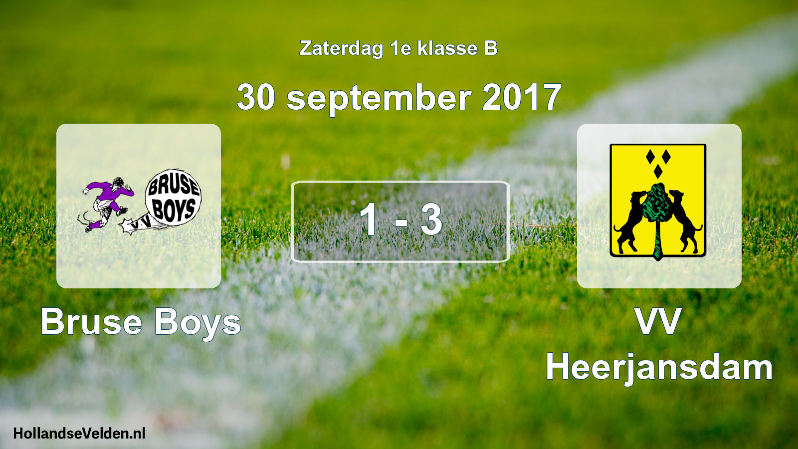 Total number of matches played: Bruse Boys - VV Heerjansdam 1 - 3 (30 September 2017)