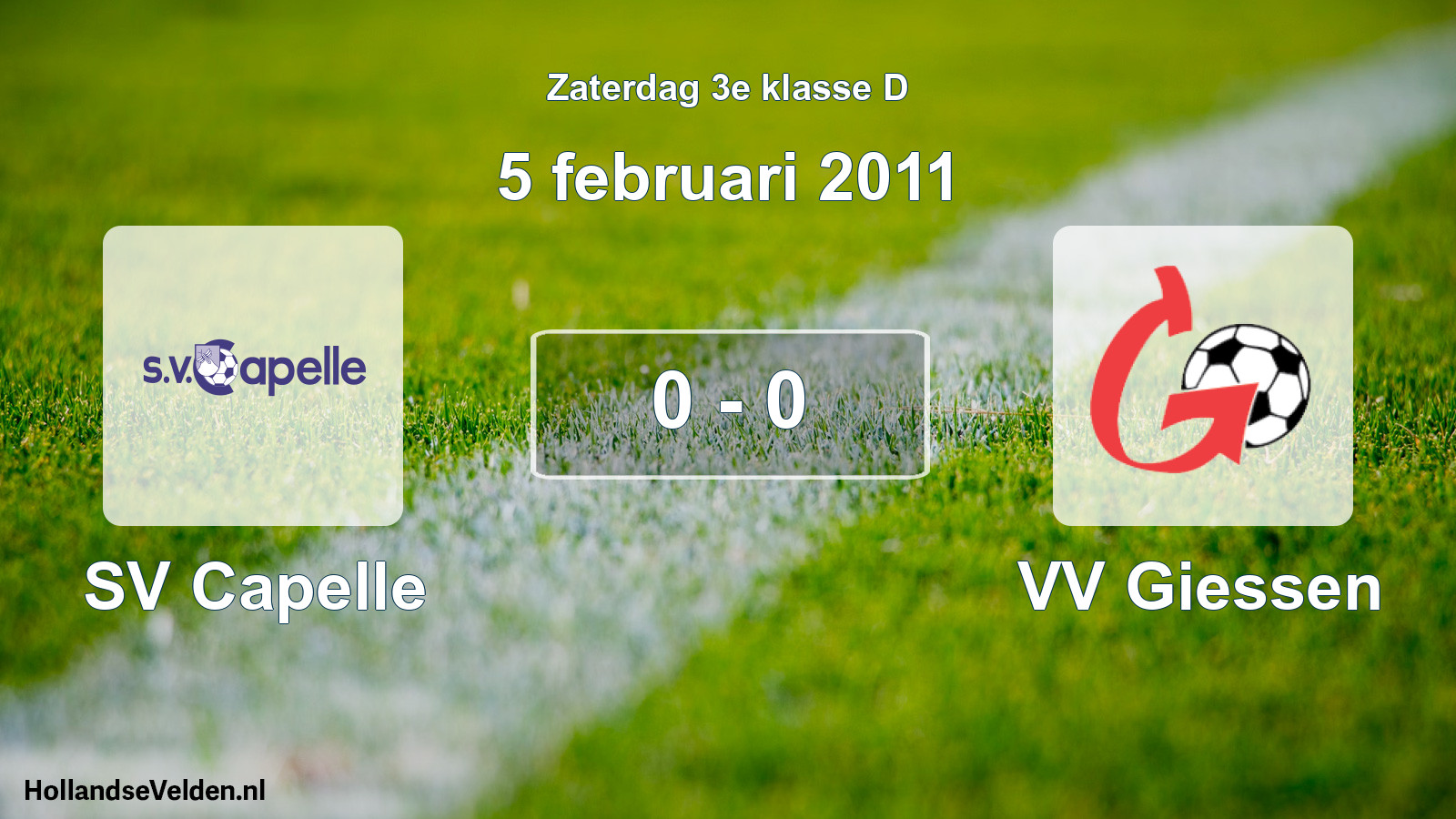 Total number of matches played: SV Capelle - VV Giessen 0 - 0 (5 February 2011)