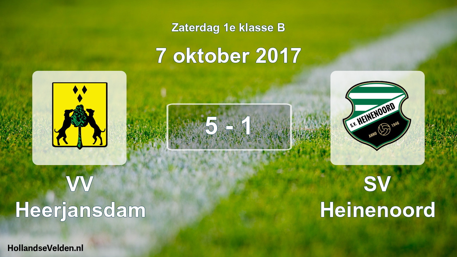 Total number of matches played: VV Heerjansdam - SV Heinenoord 5 - 1 (7 October 2017)