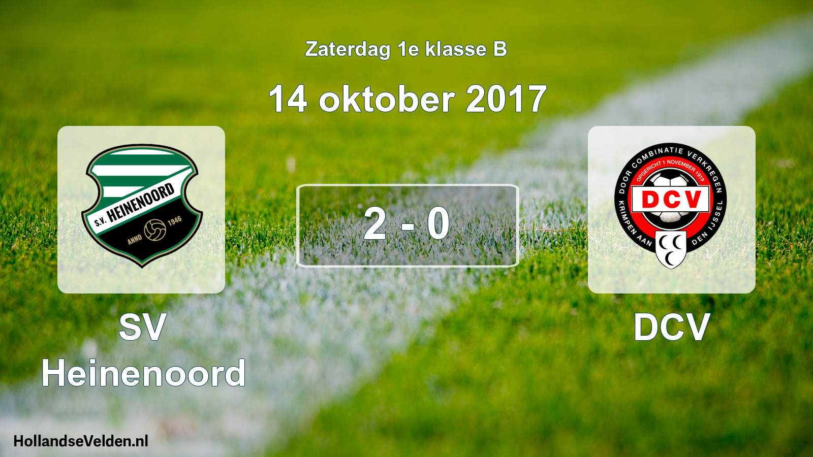 Total number of matches played: SV Heinenoord - DCV 2 - 0 (14 October 2017)