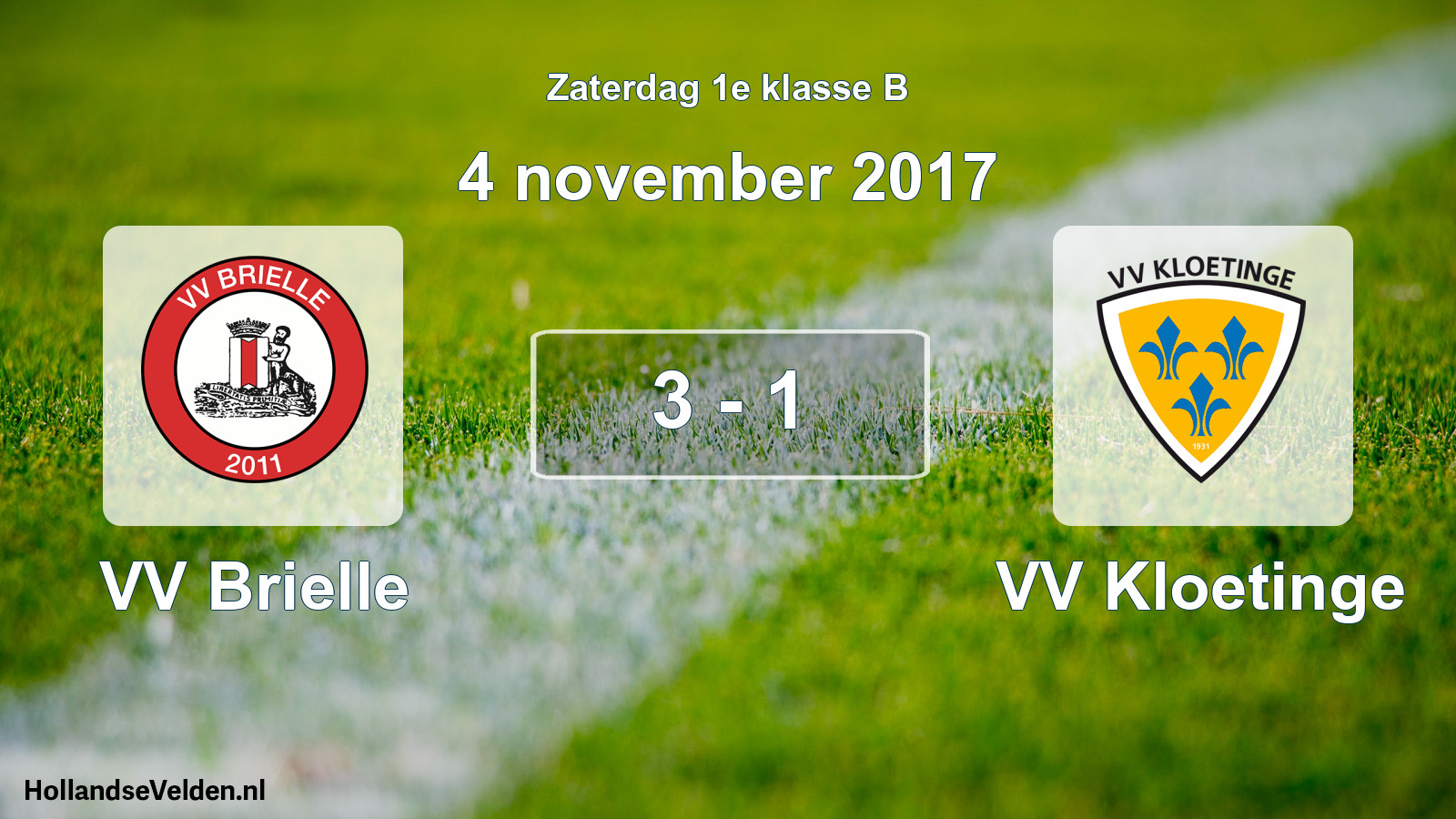 Total number of matches played: VV Brielle - VV Kloetinge 3 - 1 (4 November 2017)