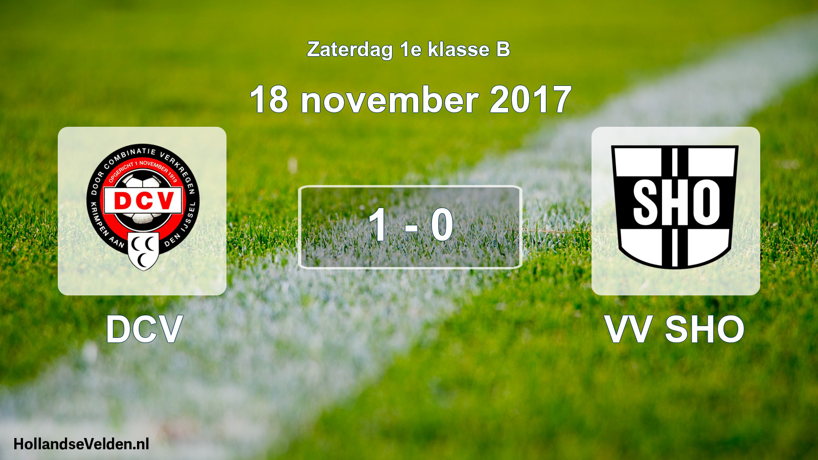 Total number of matches played: DCV - VV SHO 1 - 0 (18 November 2017)